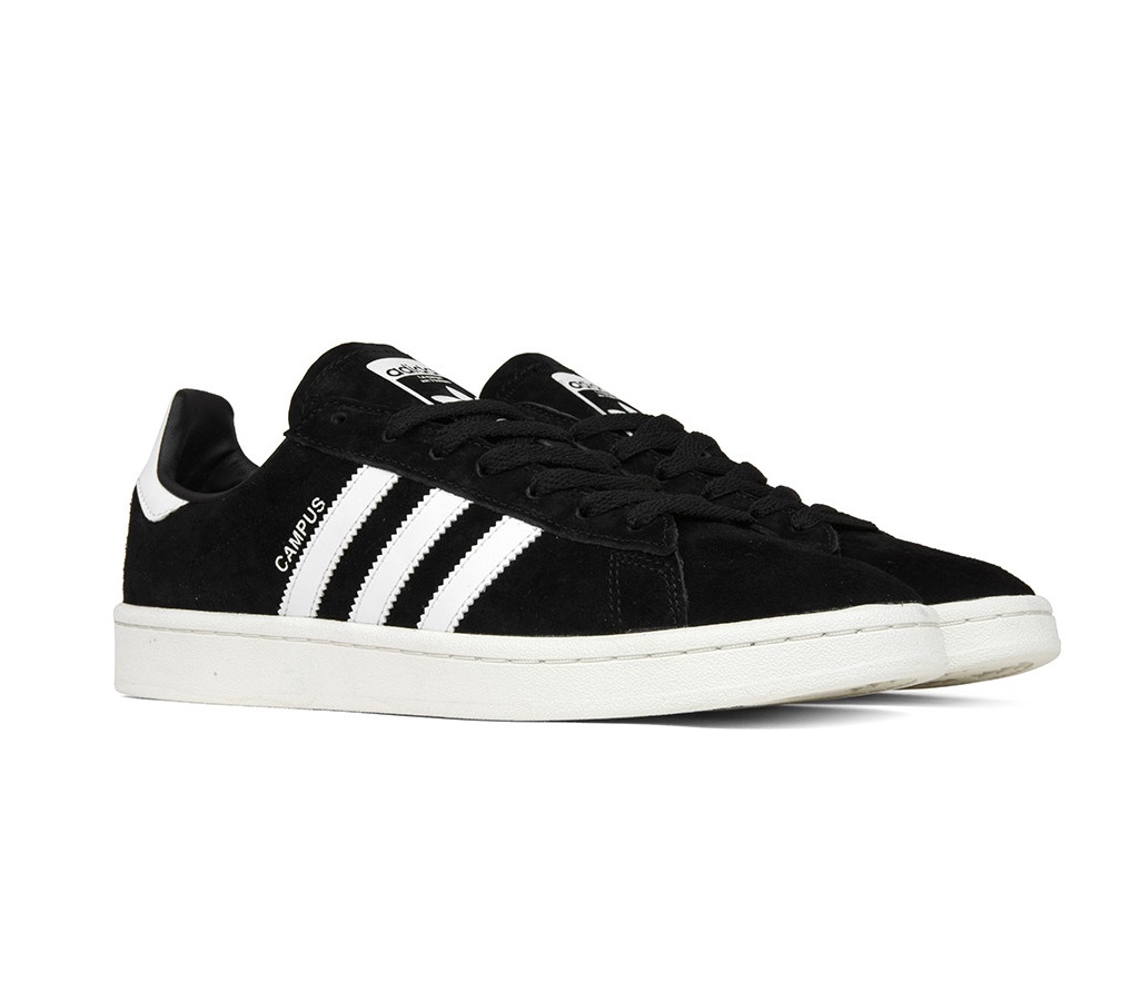 Black and white adidas campus clearance
