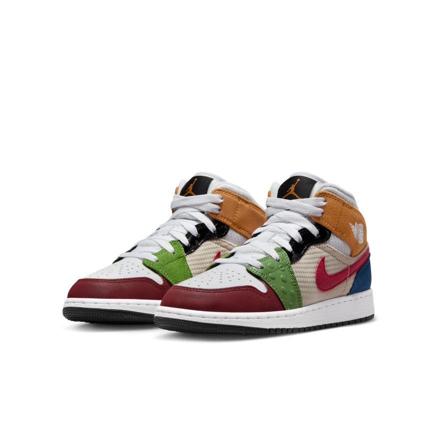 לצפייה במוצר AIR JORDAN 1 MID (Se) - OLIVE/OFF-WHITE/NEON ORANGE