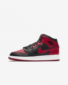 לצפייה במוצר  Nike Air Jordan 1 Mid Black Red‏ 