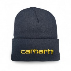 לצפייה במוצר כובע צמר Carhartt שחור עם לוגו צהוב