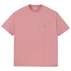 לצפייה במוצר חולצת טי-שרט Carhartt WIP עם כיס - גזרת לוס (Loose Fit) בצבע ורוד מאובק
